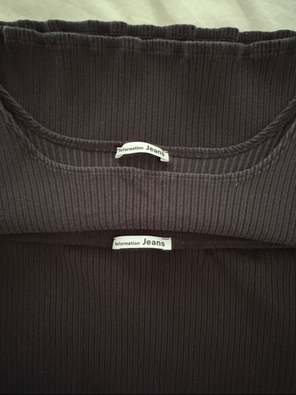 Reformation Black Ribbed Set - Picture 2 of 2